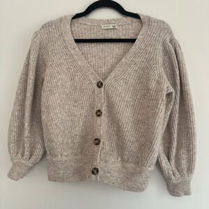 Gentle Fawn Beige Ribbed Cardigan‎